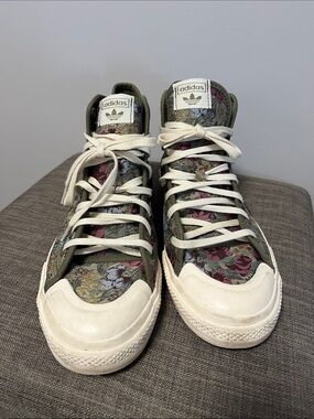 adidas Nizza High-Top Floral Canvas Sneakers 10.5